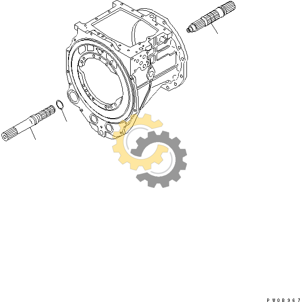 KOMATSU 14X-15-22111 TRANSMISSION SHAFT - Shop & Supply Co